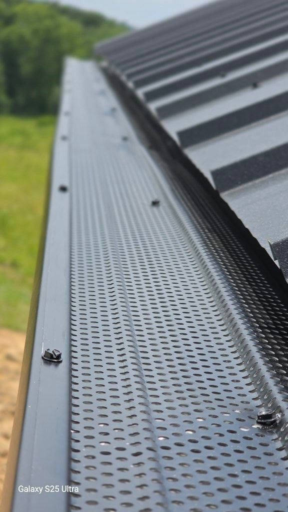 5 inch aluminum gutter guard, 4ft lengths, mini skid